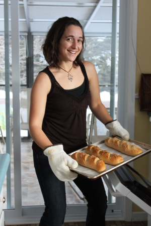 Thea baking bread!