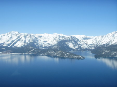 The view from the C130 over Tahoe