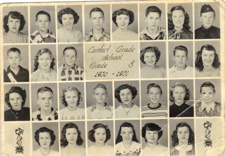 Comfort Grade School, 8th Grade, 1950-1951