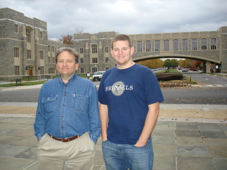 Proud Dad with Gavin at Virginia Tech