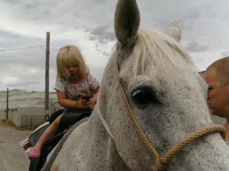 Kaylyn riding Sissy