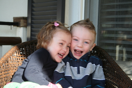 My Twin Grandchildren, Amelia and Cole.