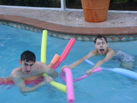 My crazy boys...pool fun 2009 Florida