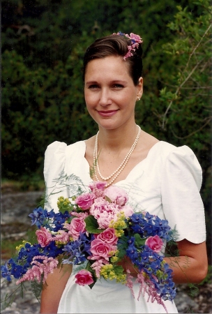 Mia on our wedding day.