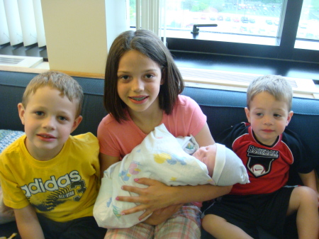 The 4 of them on the day that Brandon was born