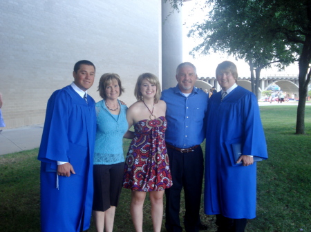 The family at Plano West graduation, 2008