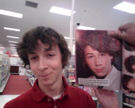 Ryan's candid shot goofing off in Target