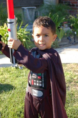 My son, Ian, in his Darth Vader costume