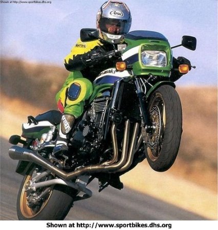 gpz1000greennewreplicawheelie