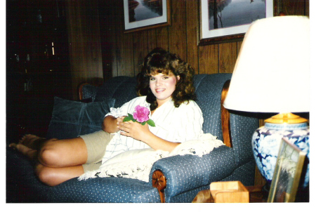 Alyson with her roses