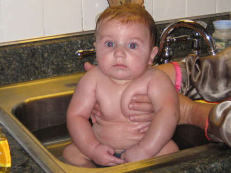 MY GRANDSON TAKING A BATH--JUST ADORAVLE!!!!