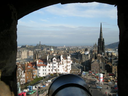 From a gun portal in Edinburgh Castle