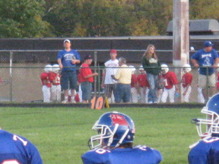 Tom on the football field during Cody's game