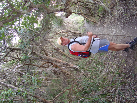 Hiking through bush near Nature's Valley