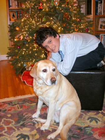 My Son Alex with our dog, Ruby