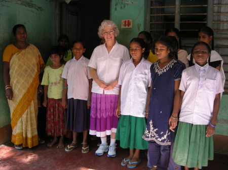 At school for the blind in India 2007