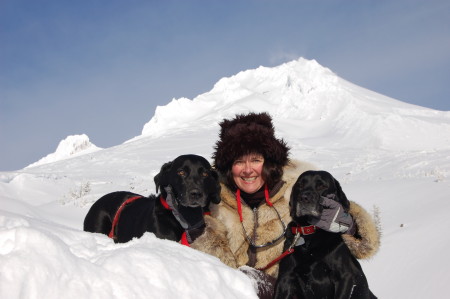 Jean & dogs Mt. Hood