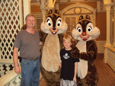 Shane and Rob with Chip & Dale Disney 2009