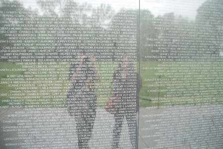 Chris and Adele at the Vietnam Memorial