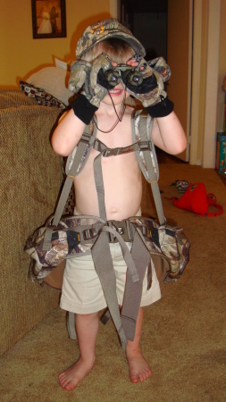 Grady in hunting gear