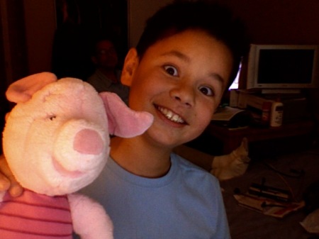 Wayne with my alter ego Piglet