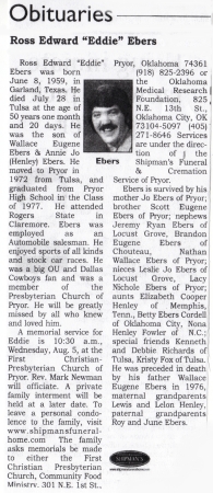 In Memory of Eddie Ebers  6/8/1959 - 7/28/2009
