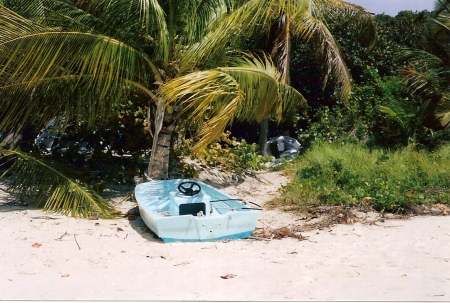 Billy's "yacht" beached on Jost!