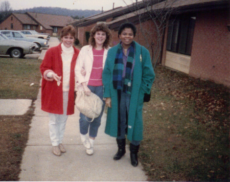 Girlfriends visiting me at Pine Knoll 1986