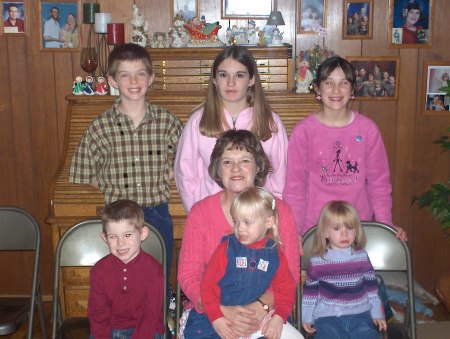 Christmas 2007 with 6 of 7 grandchildren.