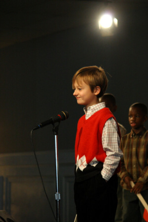 Zack's solo in the Christmas program