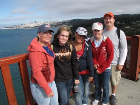 On the Golden Gate Bridge!