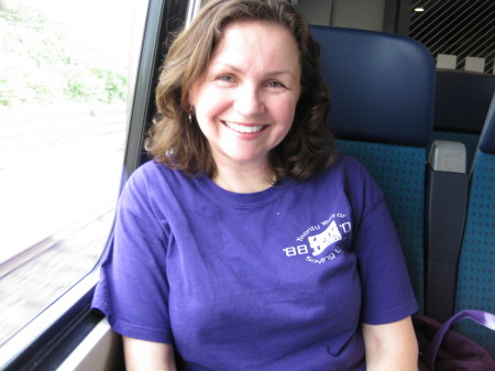 Elisa on the train from Zurich, May 2009