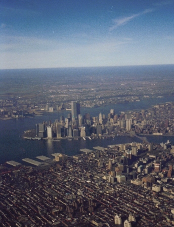 birds eye of nyc from plane