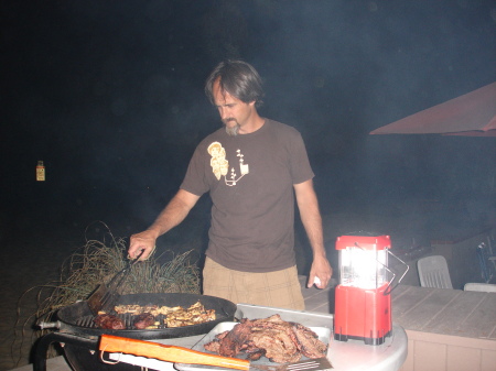 BBQing at the beach house '07