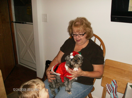 My Dog Tipsy as Santa Dog