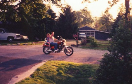 Kristin & Dad on my 1st bike 1991