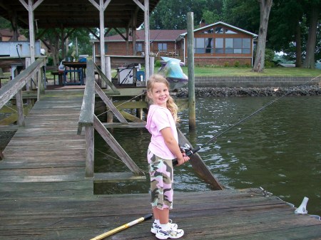 camden fishing, she loves to fish with dad