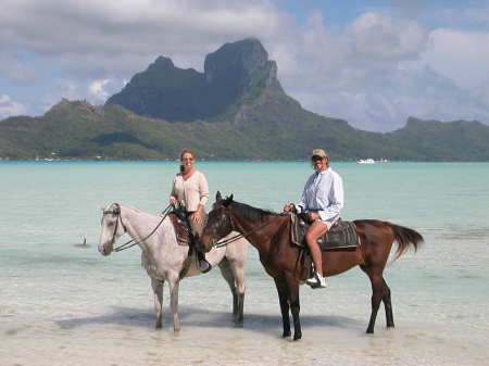 Horseback riding in Bora Bora