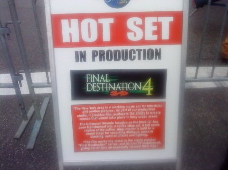 movie shoot at universal