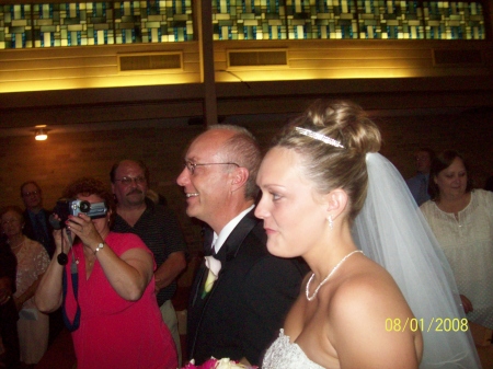 our grandaughter alisha & dad wedding day