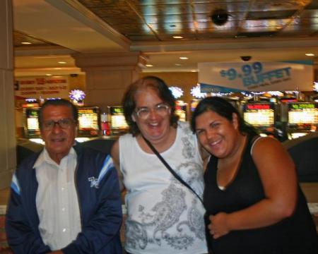Gabby, her Grandpa(Juan) and I at Greektown
