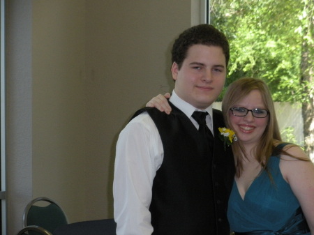 My son and daughter at Dustin wedding