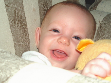 Smiling even when teething
