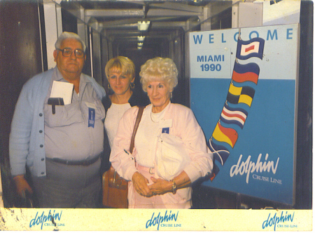 Dad, Mom and me getting on Dolphin Cruise 1990