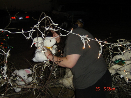 Candice kissing her bunny