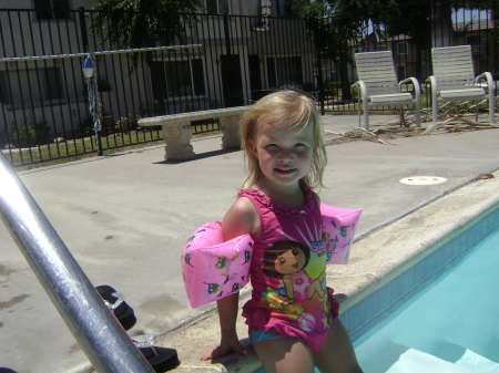 Sienna at the pool