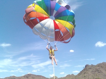 My daughter parasailing July 2009