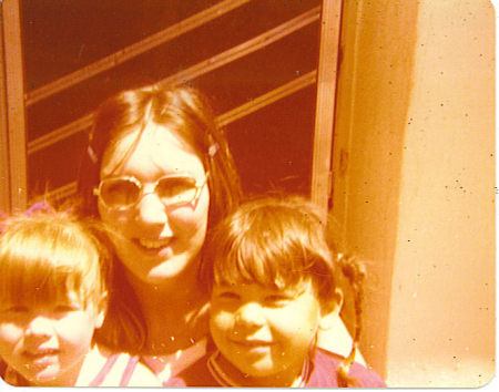 me 5 yrs old on right and cousin and aunt