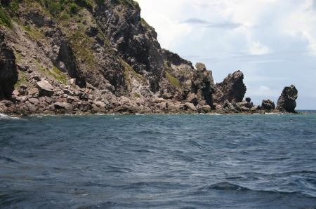 Snorkeling site off the coast of Nevis