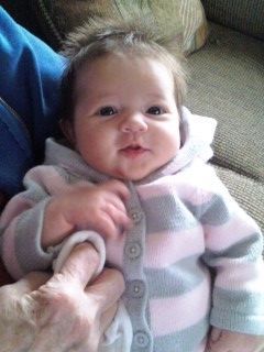 my granddaughter, Natalie (1 month)